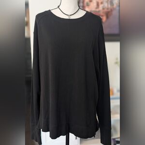 Sweaty Betty After Class Longline Black Sweat Shirt